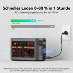 FlashFish Powerstation 300 W, 179,2 Wh LiFePO4, mit 100 W Solarpanel, Schnellladung und EPS – Bild 4