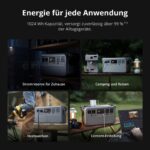 DJI Power 1000 V2 Powerstation, 1024 Wh LFP-Akku, 2600 W Ausgangsleistung, 0–80 % in 37 Min. – Bild 6