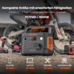 Jackery Explorer 1000 v2 Powerstation mit 100 W Solarpanel – Bild 3