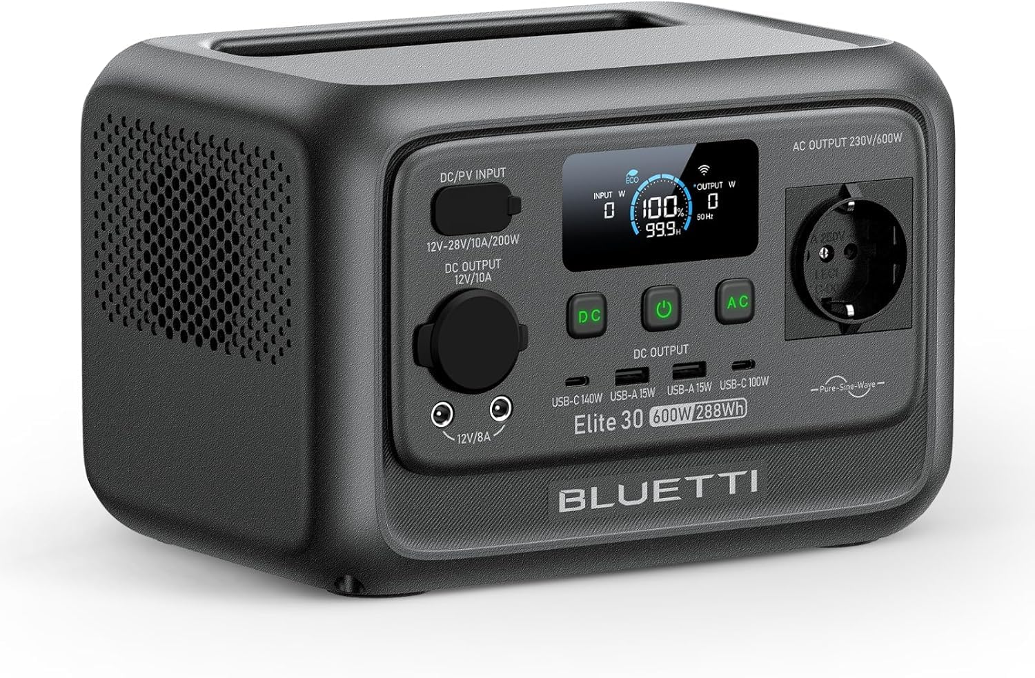 81tHsFu53fL BLUETTI Elite 30 V2 Powerstation, 288 Wh LFP-Batterie, 6 AC-Ausgänge – Bild 1