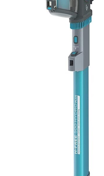 Hoover H-Free 500 Hydro Plus Akku Saugwischer mit Licht – 3-in-1 Staubsauger mit Wischfunktion & Handsauger – 30 Min. Laufzeit – mit Staubbürste, Fugendüse & Minidüse – Wischsauger mit Parkfunktion