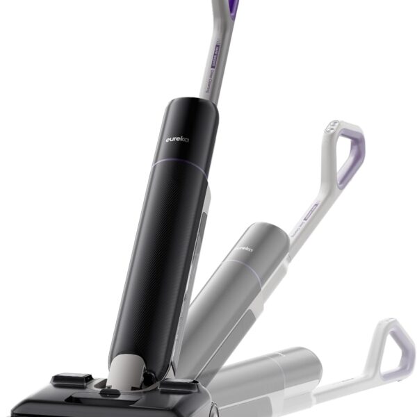 EUREKA FloorShine 880 Nass Trockensauger Akku, 24 kPa Kabelloser Staubsauger mit Wischfunktion, 100°C Selbstreinigung, 5-Min-Trocknung, Anti-Tangle, 3-seitig Kantenreinigung, 180° Flach Saugwischer