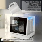 Hermitlux Mini Spülmaschine 7+3 Programme, 1-18 Std. Startverzögerung