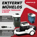 SPRiNTUS SPOTTY Nasssauger und Polsterreiniger, 170 mbar, für Teppiche, Polster, Tierhaare und Auto – Bild 2